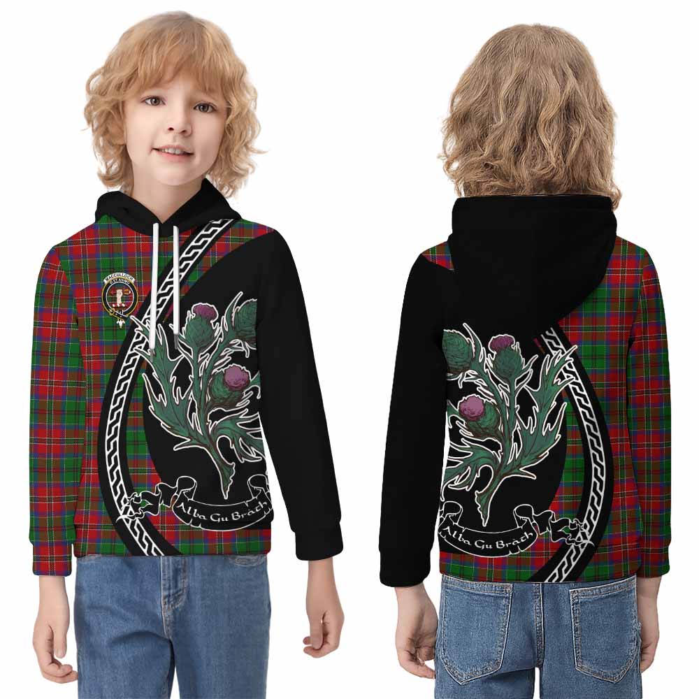 MacCulloch (McCulloch) Family Crest Tartan Kid Hoodie Alba Thistle Inspired - Tartan Vibes Clothing