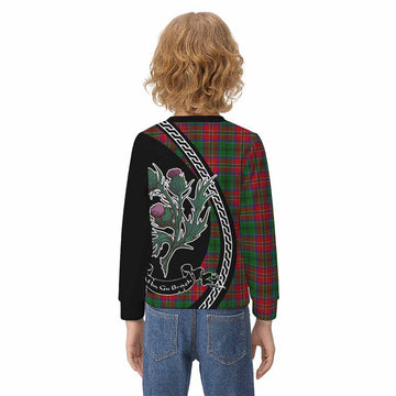 MacCulloch (McCulloch) Family Crest Tartan Kid Knitted Sweatshirt Alba Thistle Inspired - Tartan Vibes Clothing