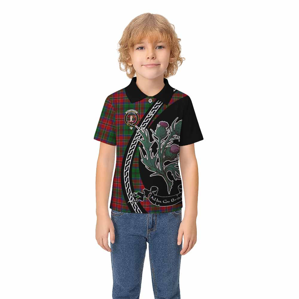 MacCulloch (McCulloch) Family Crest Tartan Kid Polo Shirt Alba Thistle Inspired - Tartan Vibes Clothing