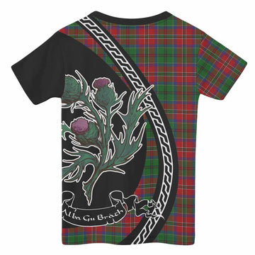 MacCulloch (McCulloch) Family Crest Tartan Kid T-shirt Alba Thistle Inspired
