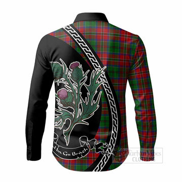 MacCulloch (McCulloch) Family Crest Tartan Long Sleeve Button Shirts Alba Thistle Inspired