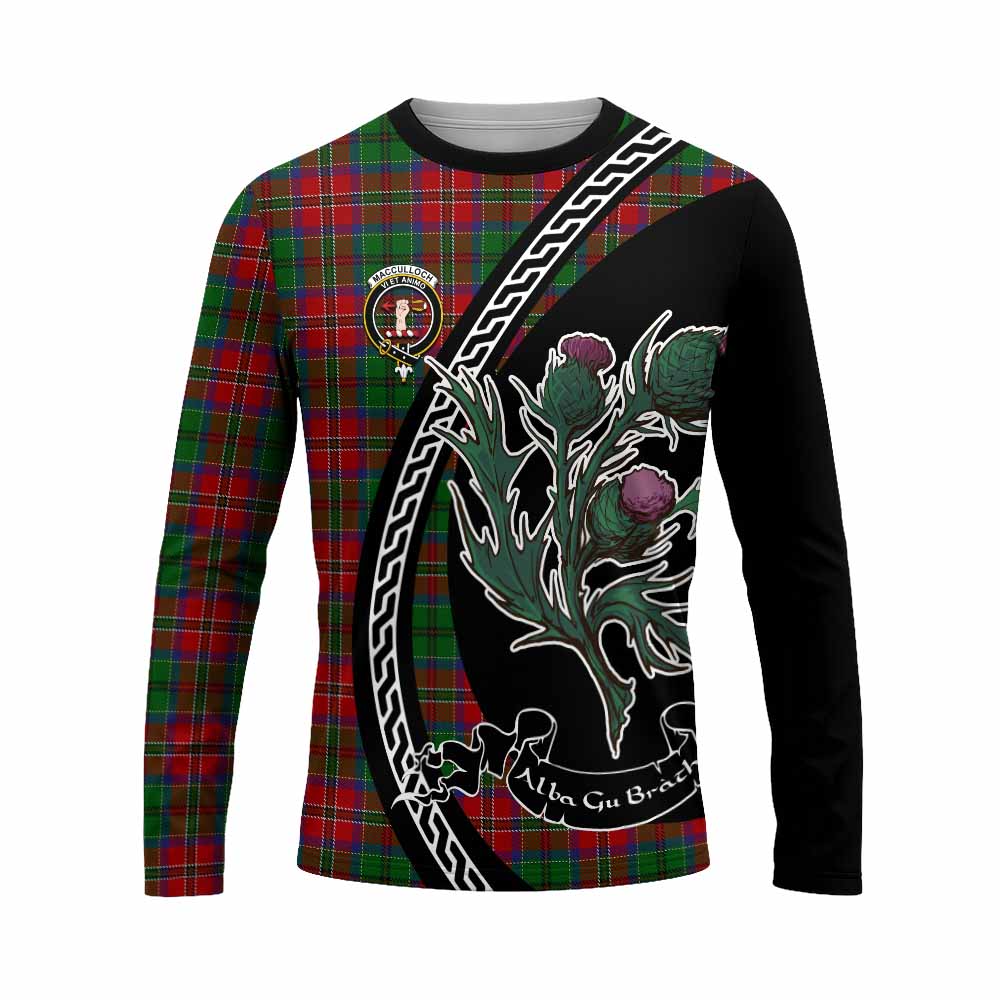 MacCulloch (McCulloch) Family Crest Tartan Long Sleeve T-Shirt Alba Thistle Inspired - Tartan Vibes Clothing