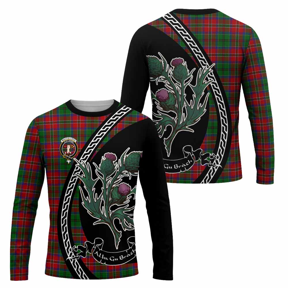 MacCulloch (McCulloch) Family Crest Tartan Long Sleeve T-Shirt Alba Thistle Inspired - Tartan Vibes Clothing