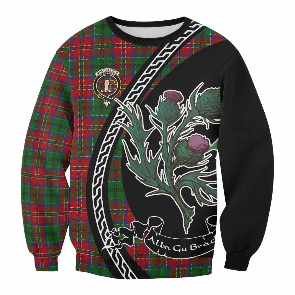 MacCulloch (McCulloch) Family Crest Tartan Sweatshirt Alba Thistle Inspired - Tartan Vibes Clothing