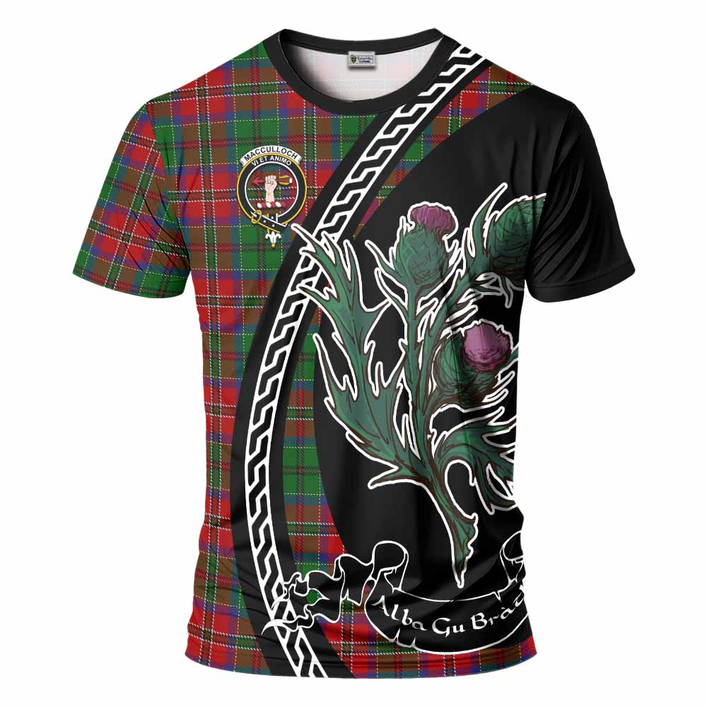 MacCulloch (McCulloch) Family Crest Tartan T-Shirt Alba Thistle Inspired - Tartan Vibes Clothing