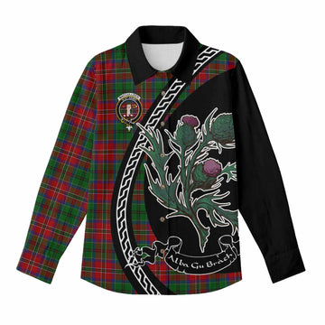 MacCulloch (McCulloch) Family Crest Tartan Women Casual Shirt Alba Thistle Inspired - Tartan Vibes Clothing