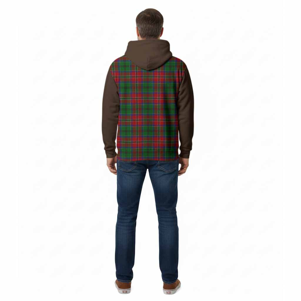 MacCulloch (McCulloch) Tartan Accent Cotton Hoodie with Family Crest