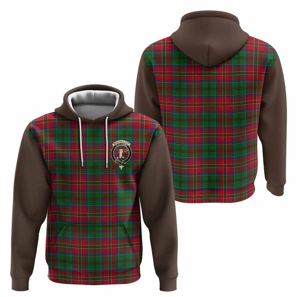 MacCulloch (McCulloch) Tartan Accent Hoodie with Family Crest