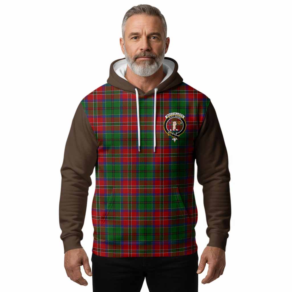 MacCulloch (McCulloch) Tartan Accent Hoodie with Family Crest