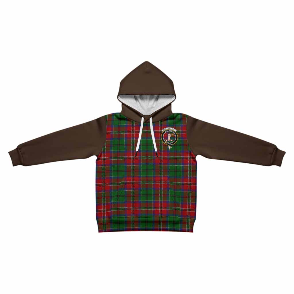 MacCulloch (McCulloch) Tartan Accent Kid Hoodie with Family Crest