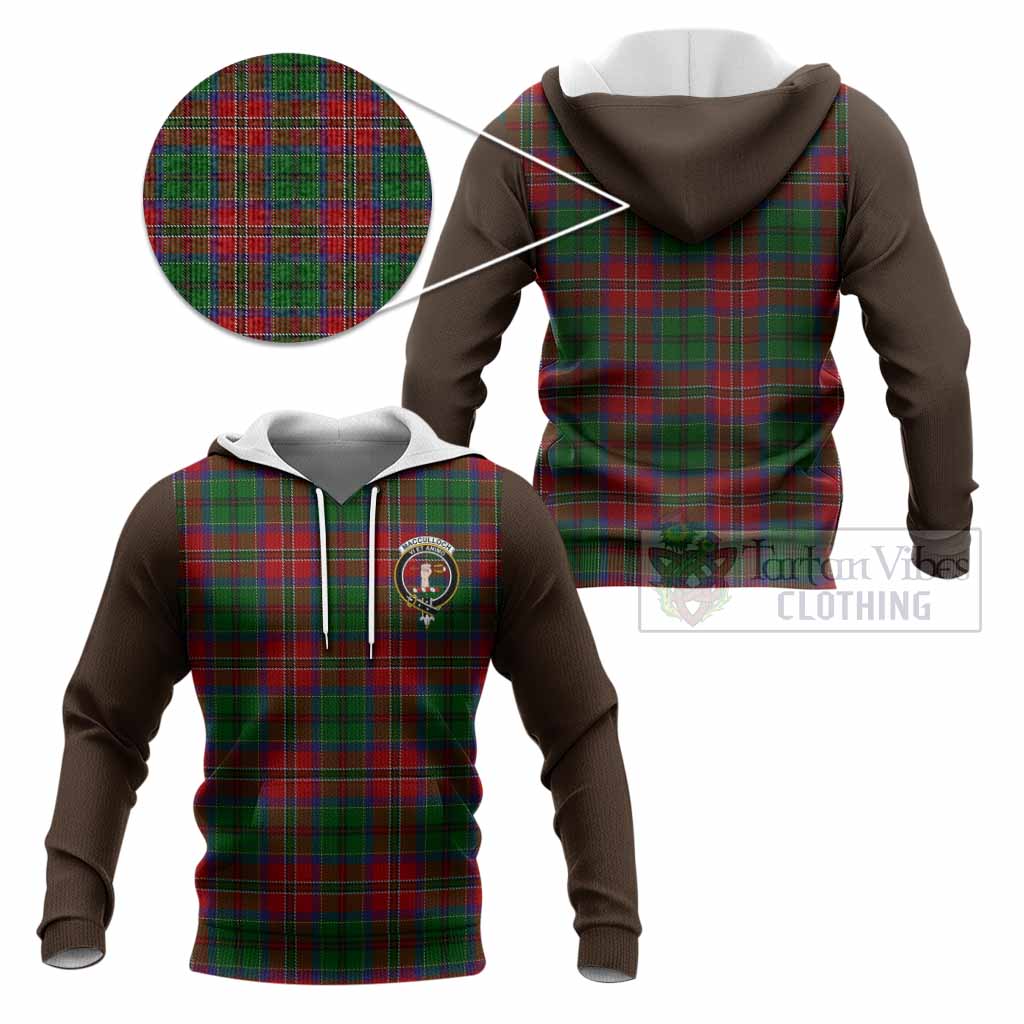 MacCulloch (McCulloch) Tartan Accent Knitted Hoodie with Family Crest