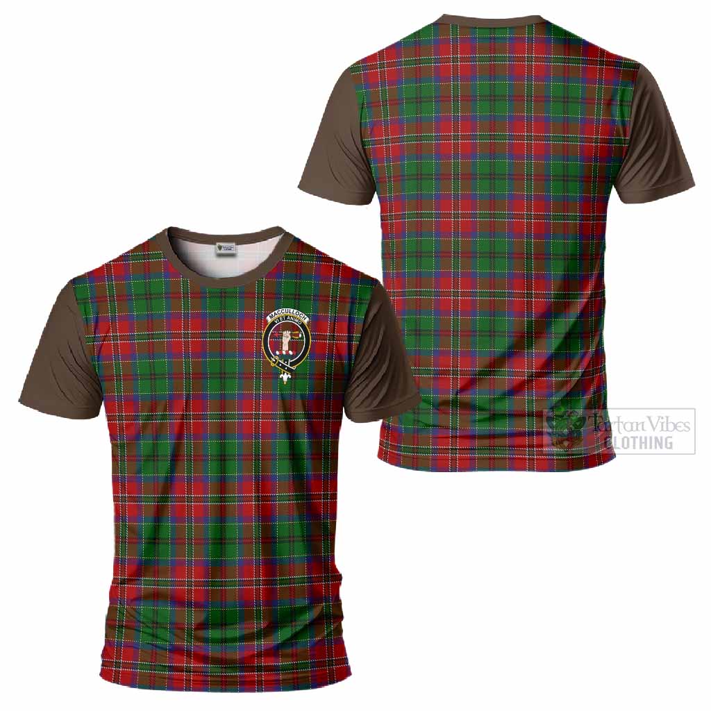 MacCulloch (McCulloch) Tartan Accent T-Shirt with Family Crest