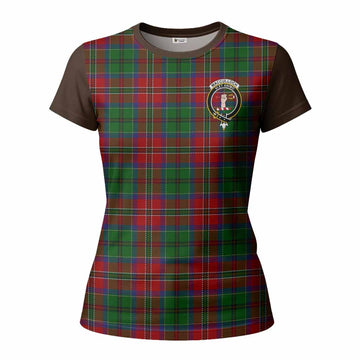MacCulloch (McCulloch) Tartan Accent Women T shirt with Family Crest