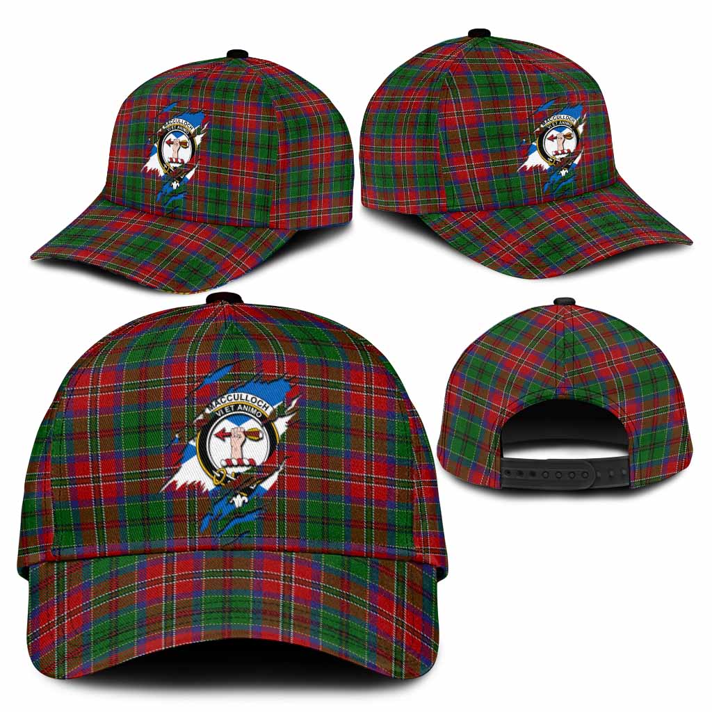 MacCulloch (McCulloch) Tartan Classic Cap with Family Crest In Me Style