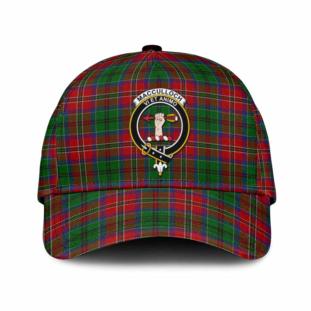 MacCulloch (McCulloch) Tartan Classic Cap with Family Crest
