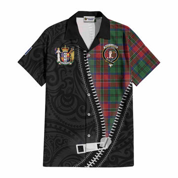MacCulloch (McCulloch) Tartan Cotton Hawaiian Shirt New Zealand Pattern Unique Zipper Stylized