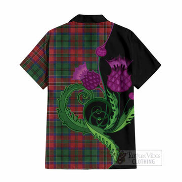 MacCulloch (McCulloch) Tartan Cotton Hawaiian Shirt Traditional Scottish Thistle