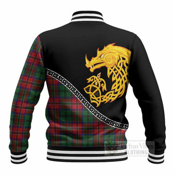 MacCulloch (McCulloch) Tartan Crest Baseball Jacket Legendary Dragon Knot Half Style