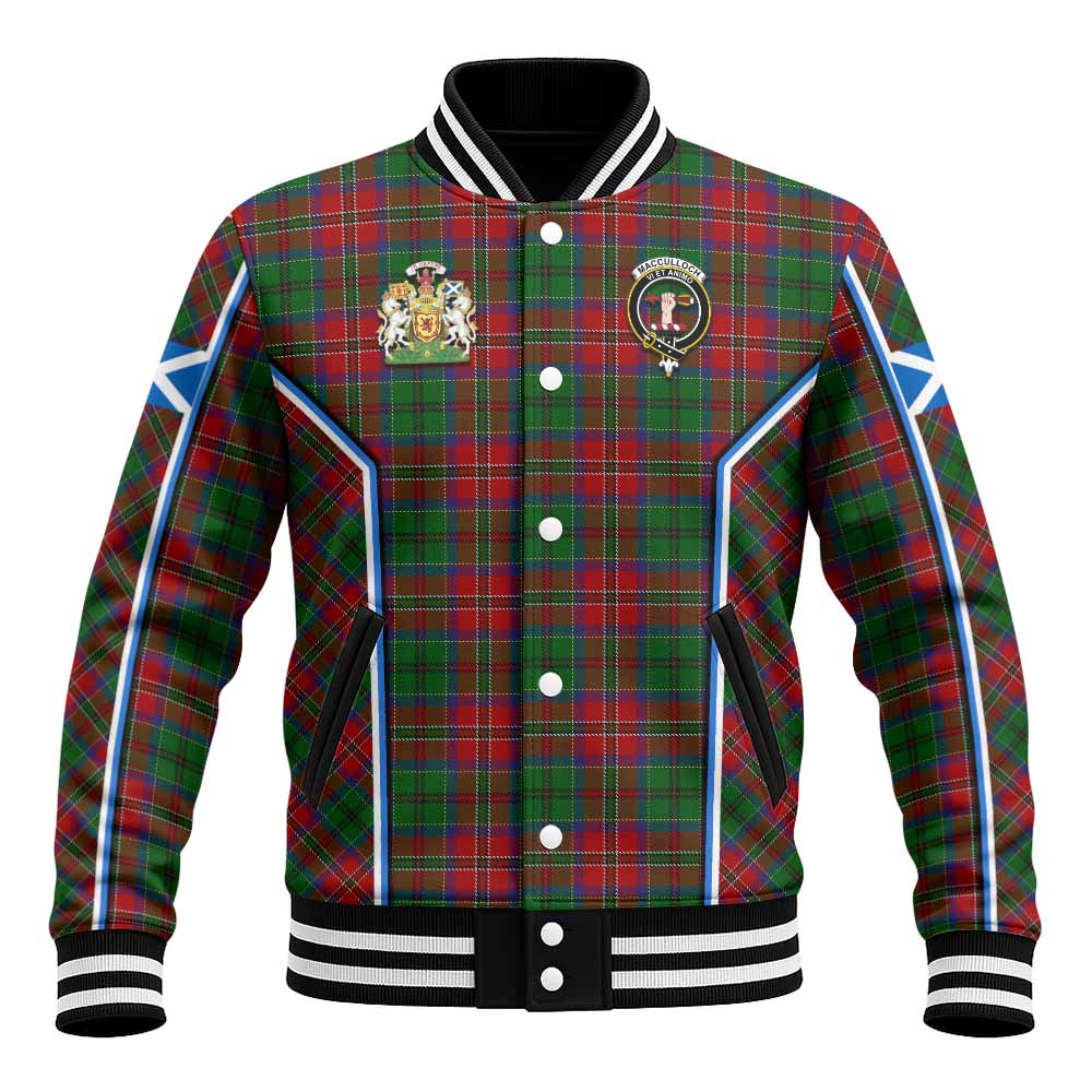 MacCulloch (McCulloch) Tartan Crest Baseball Jacket Scotland Coat of Arm Flag Style - Tartan Vibes Clothing