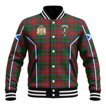 MacCulloch (McCulloch) Tartan Crest Baseball Jacket Scotland Coat of Arm Flag Style - Tartan Vibes Clothing