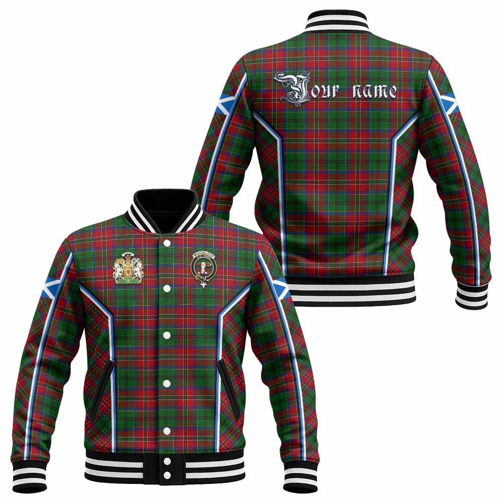 MacCulloch (McCulloch) Tartan Crest Baseball Jacket Scotland Coat of Arm Flag Style - Tartan Vibes Clothing