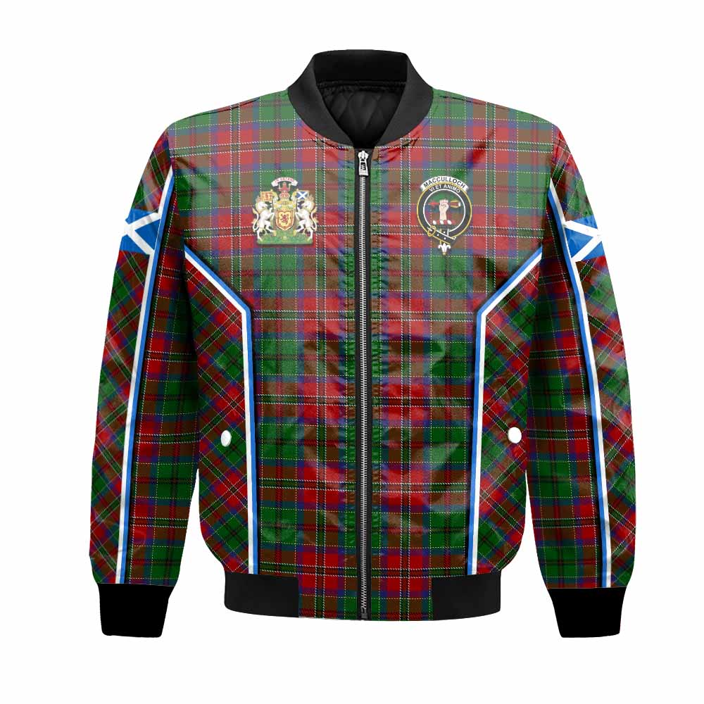MacCulloch (McCulloch) Tartan Crest Bomber Jacket Scotland Coat of Arm Flag Style - Tartan Vibes Clothing