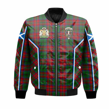 MacCulloch (McCulloch) Tartan Crest Bomber Jacket Scotland Coat of Arm Flag Style