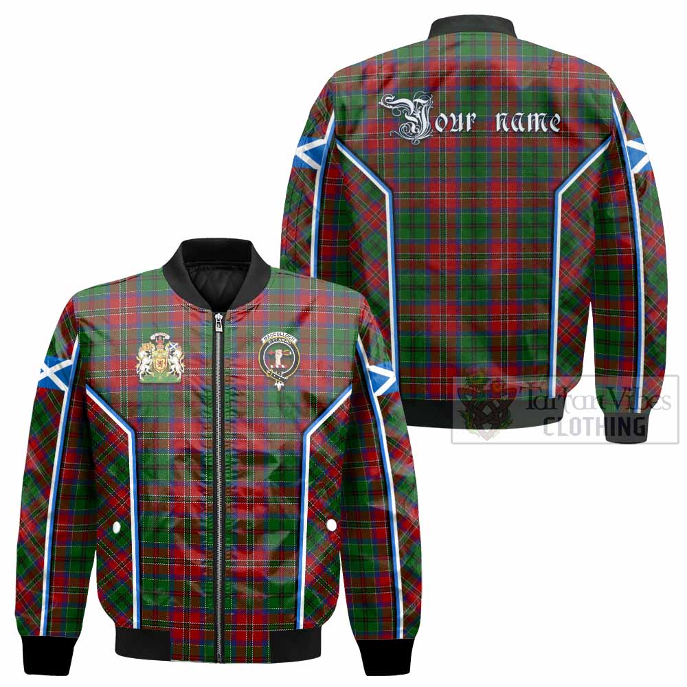 MacCulloch (McCulloch) Tartan Crest Bomber Jacket Scotland Coat of Arm Flag Style - Tartan Vibes Clothing