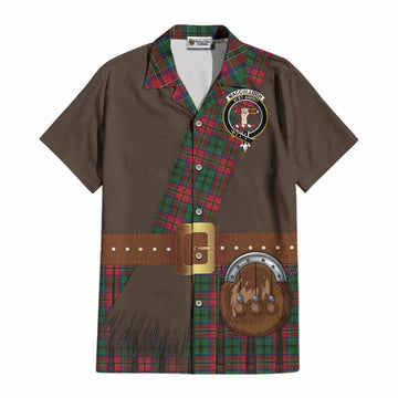 MacCulloch (McCulloch) Tartan Crest Cotton Hawaiian Shirt Kilt Costume Style