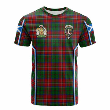 MacCulloch (McCulloch) Tartan Crest Cotton T-shirt Scotland Coat of Arm Flag Style
