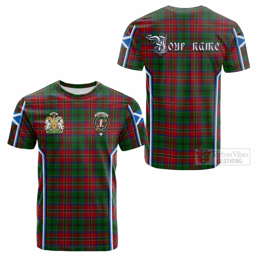 MacCulloch (McCulloch) Tartan Crest Cotton T-shirt Scotland Coat of Arm Flag Style - Tartan Vibes Clothing