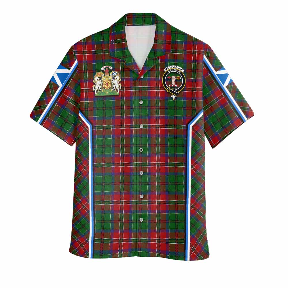 MacCulloch (McCulloch) Tartan Crest Hawaiian Shirt Scotland Coat of Arm Flag Style - Tartan Vibes Clothing