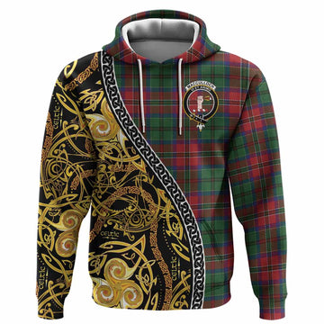 MacCulloch (McCulloch) Tartan Crest Hoodie Celtic Knot and Triple Trickle Spiral Symbols