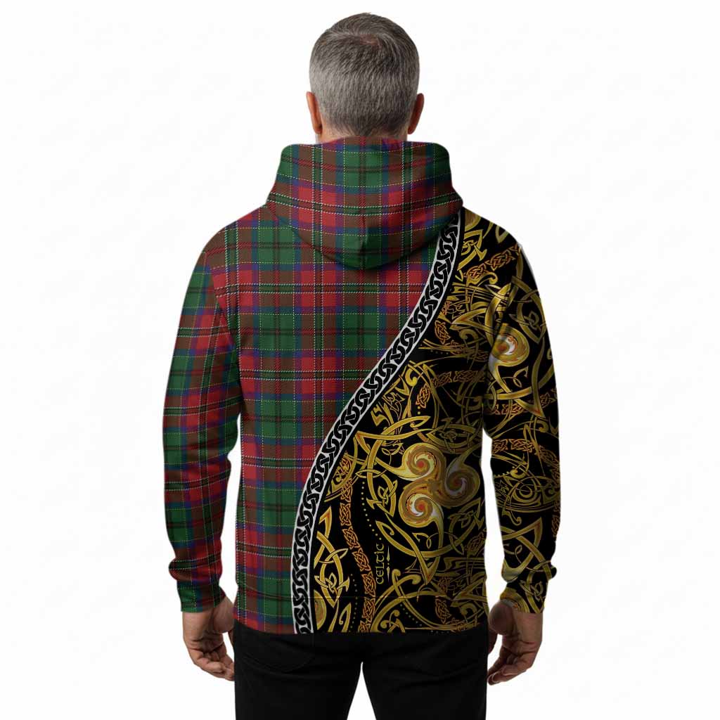 MacCulloch (McCulloch) Tartan Crest Hoodie Celtic Knot and Triple Trickle Spiral Symbols