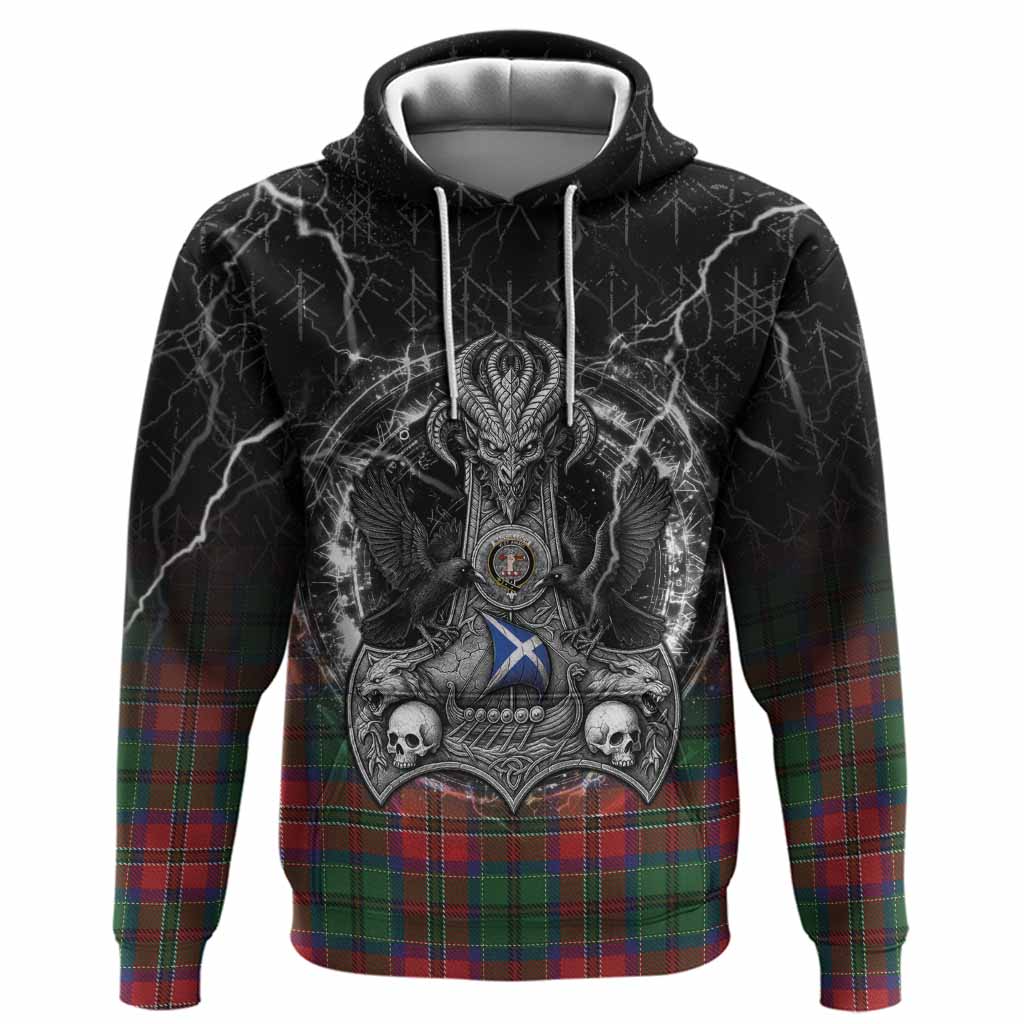 MacCulloch (McCulloch) Tartan Crest Hoodie Celtic Odin's Raven Legacy