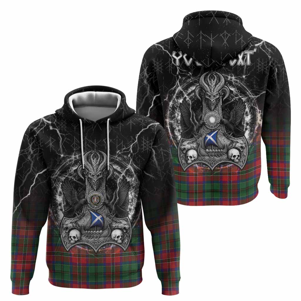 MacCulloch (McCulloch) Tartan Crest Hoodie Celtic Odin's Raven Legacy