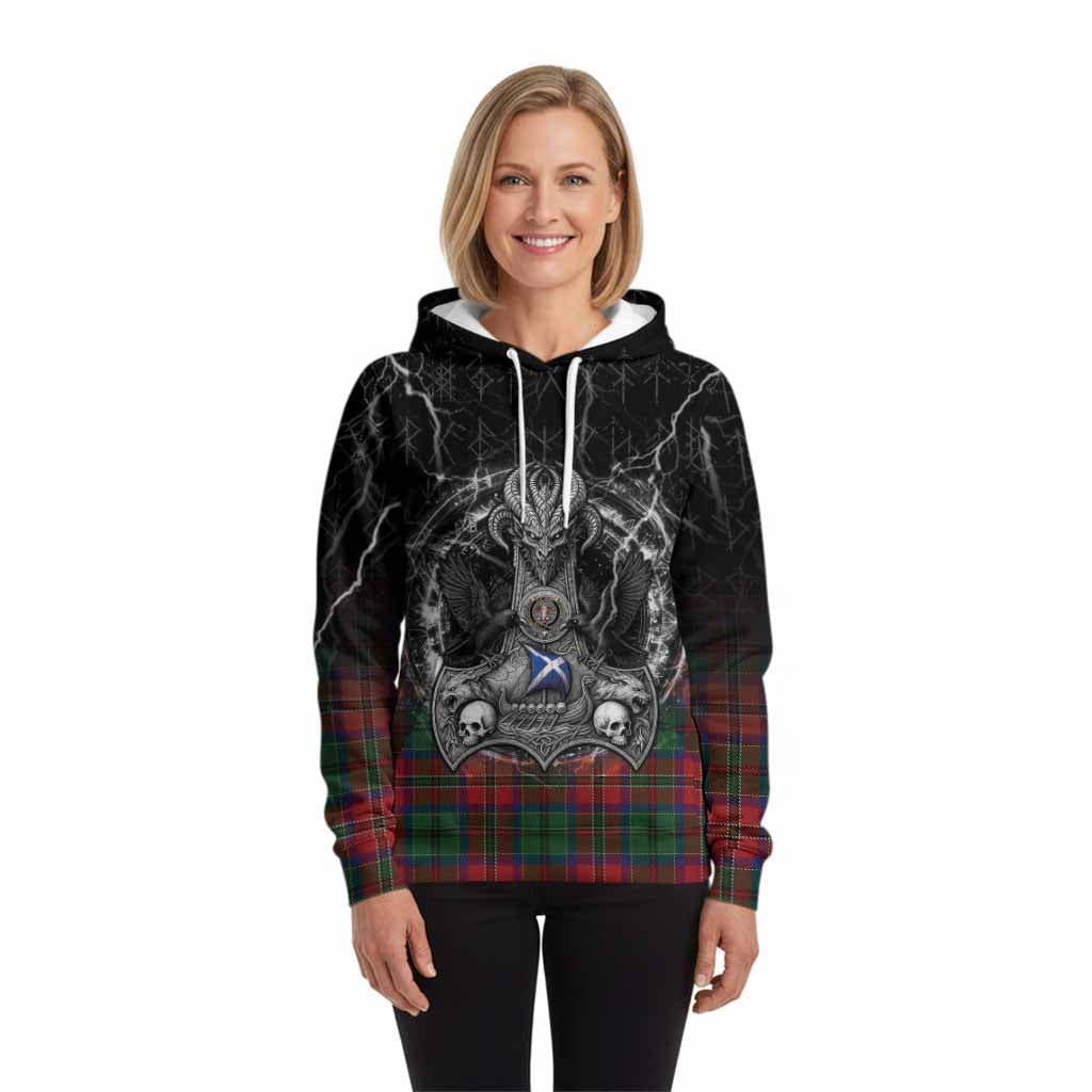 MacCulloch (McCulloch) Tartan Crest Hoodie Celtic Odin's Raven Legacy