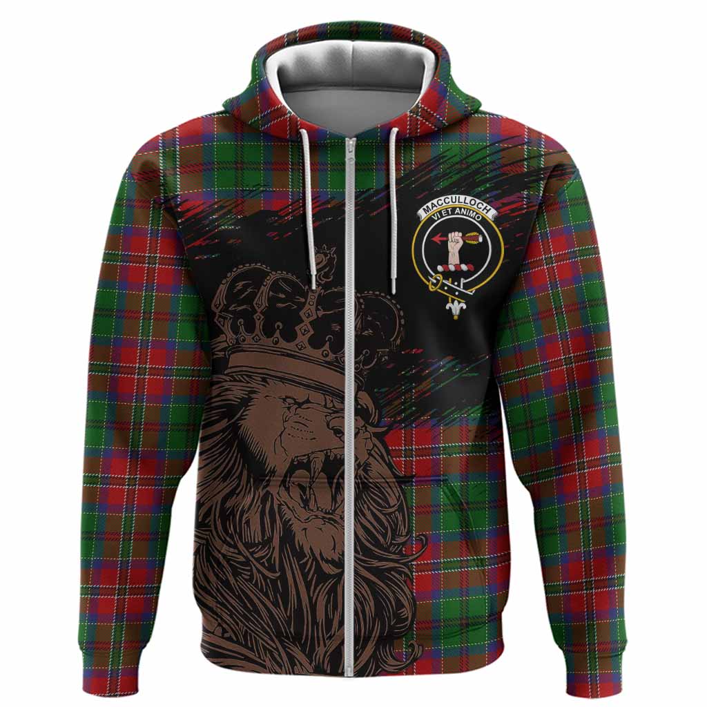 MacCulloch (McCulloch) Tartan Crest Hoodie Crowned Lion Heritage Style