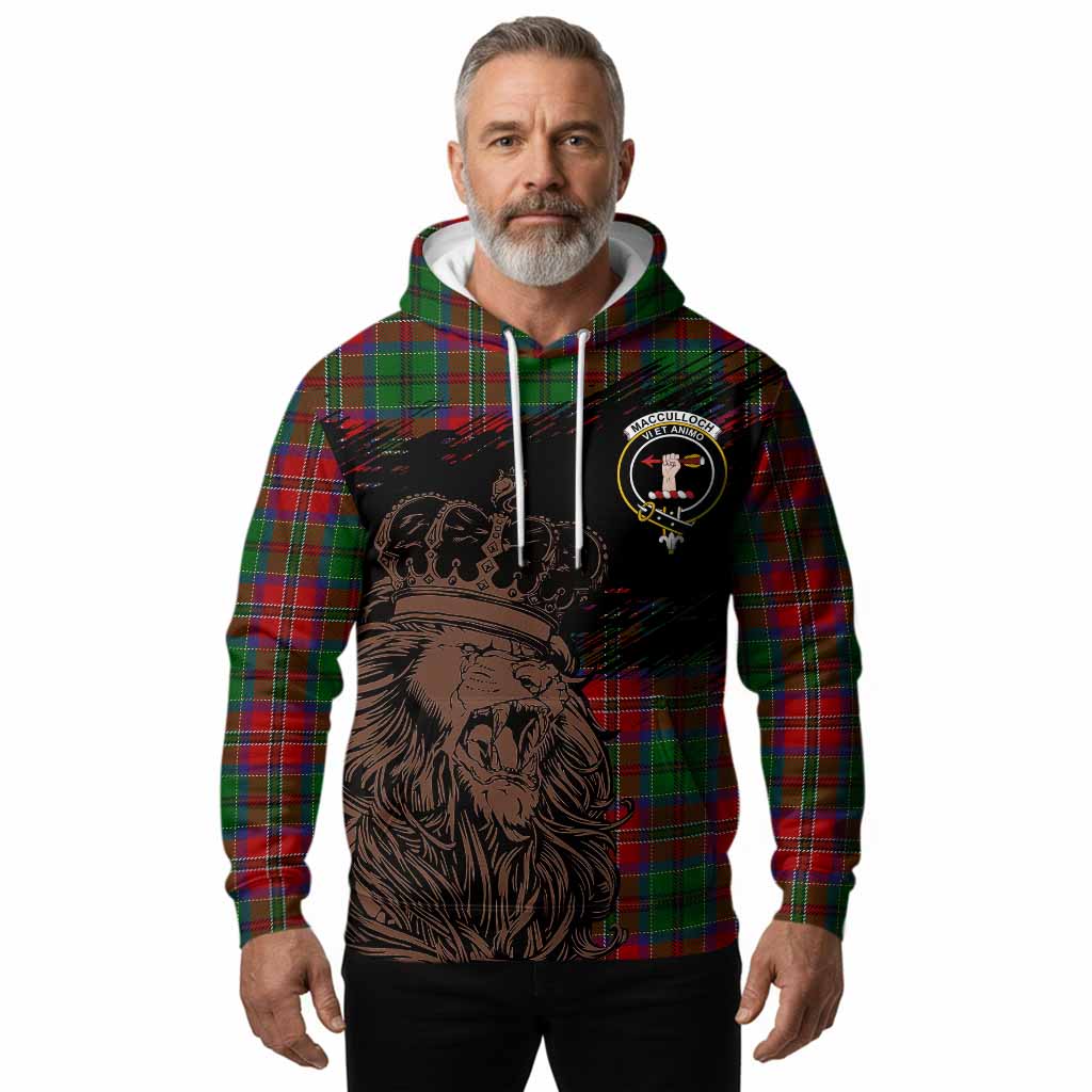 MacCulloch (McCulloch) Tartan Crest Hoodie Crowned Lion Heritage Style