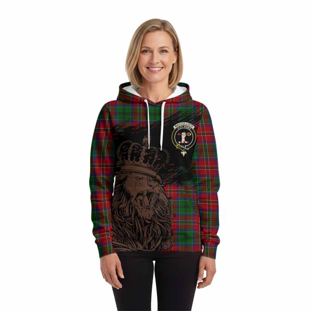 MacCulloch (McCulloch) Tartan Crest Hoodie Crowned Lion Heritage Style