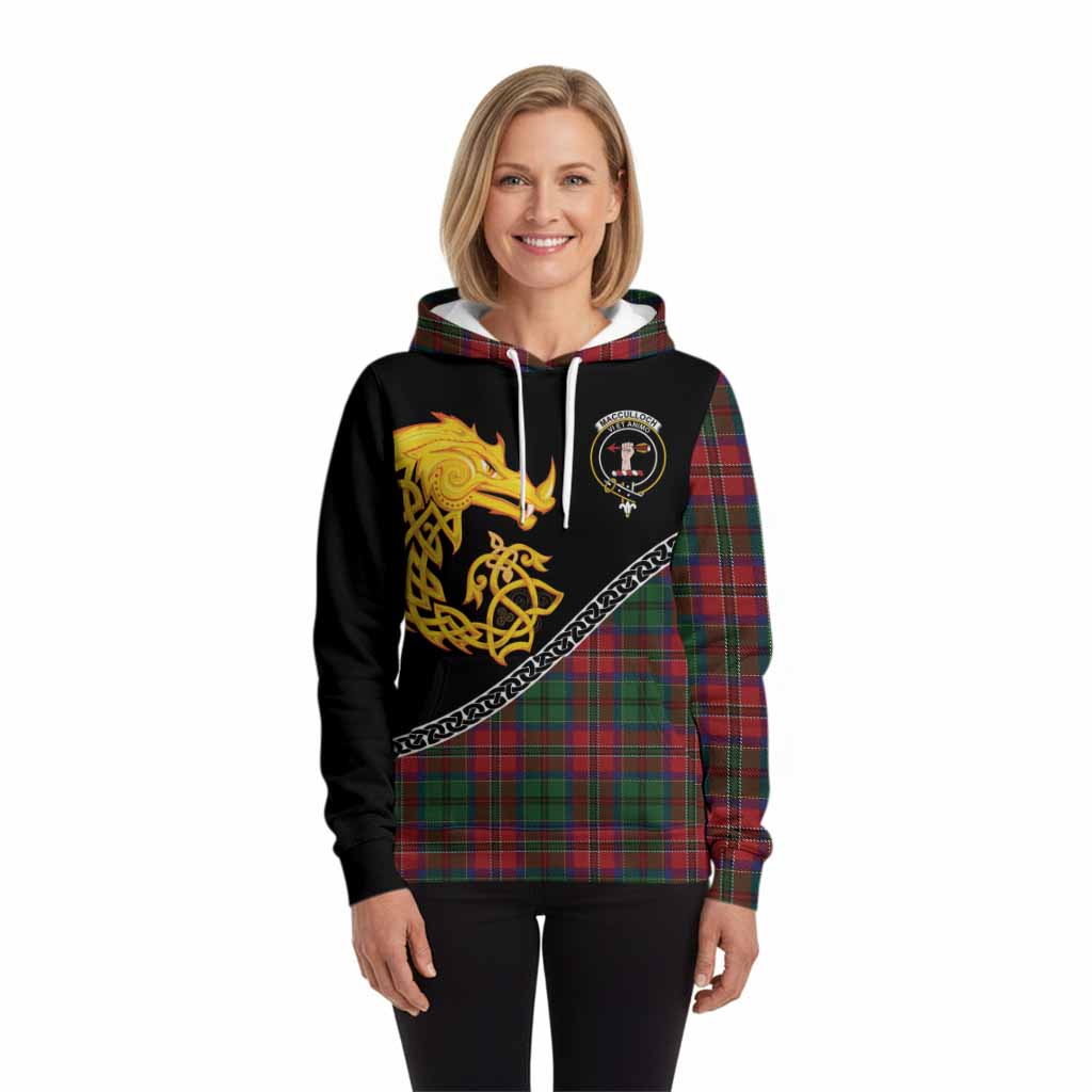MacCulloch (McCulloch) Tartan Crest Hoodie Legendary Dragon Knot Half Style