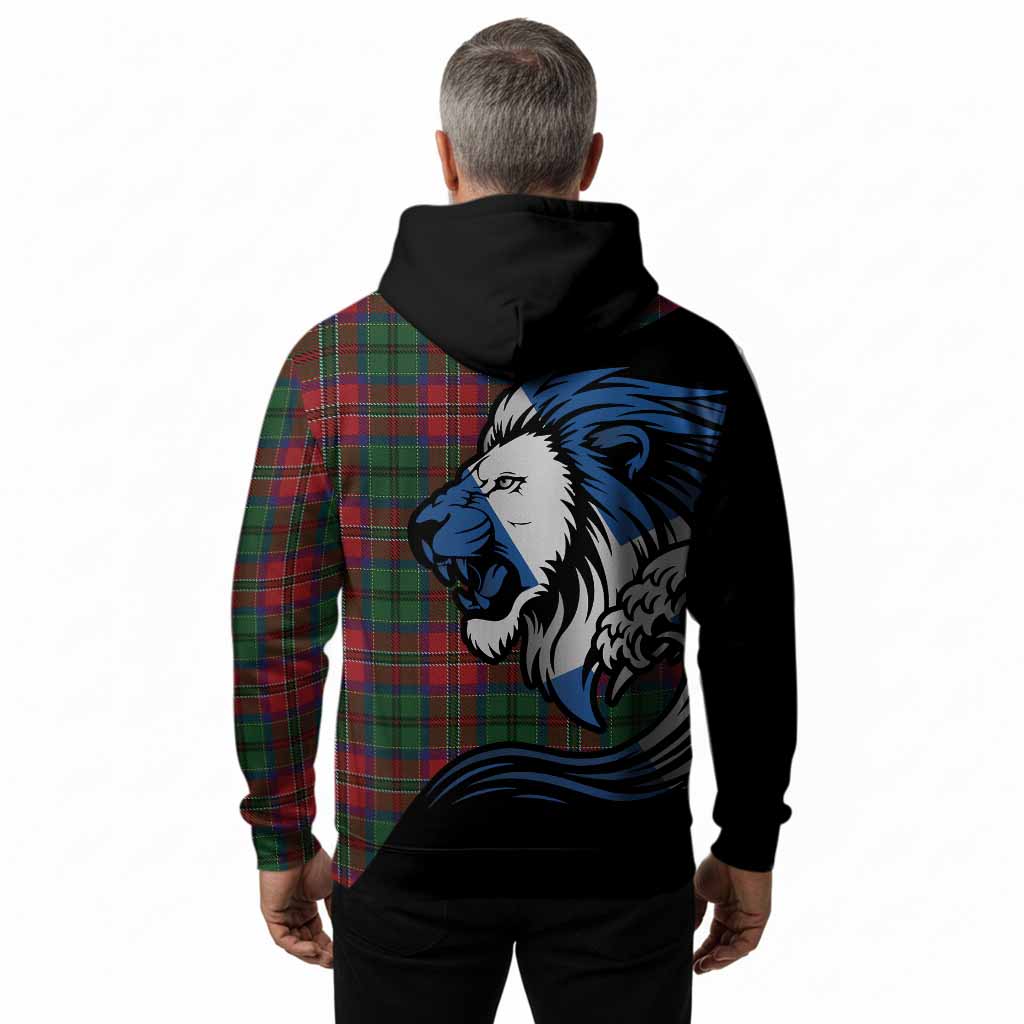 MacCulloch (McCulloch) Tartan Crest Hoodie Scottish Golden Lions Wave Flow