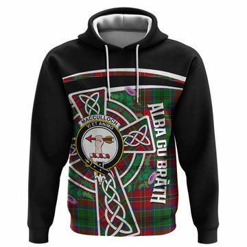 MacCulloch (McCulloch) Tartan Crest Hoodie Scottish Thistle Celtic Cross Alba Gu Brath