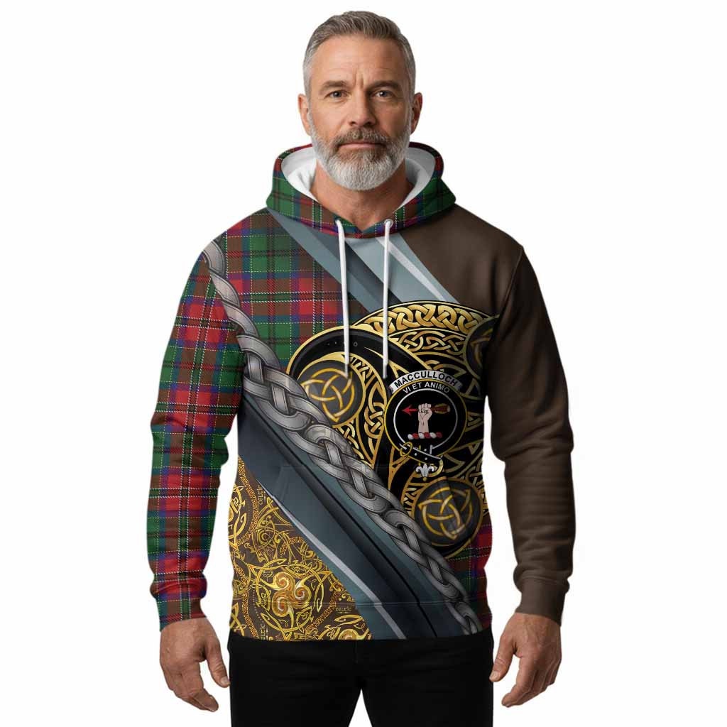 MacCulloch (McCulloch) Tartan Crest Hoodie Scottish Triskele Celtic
