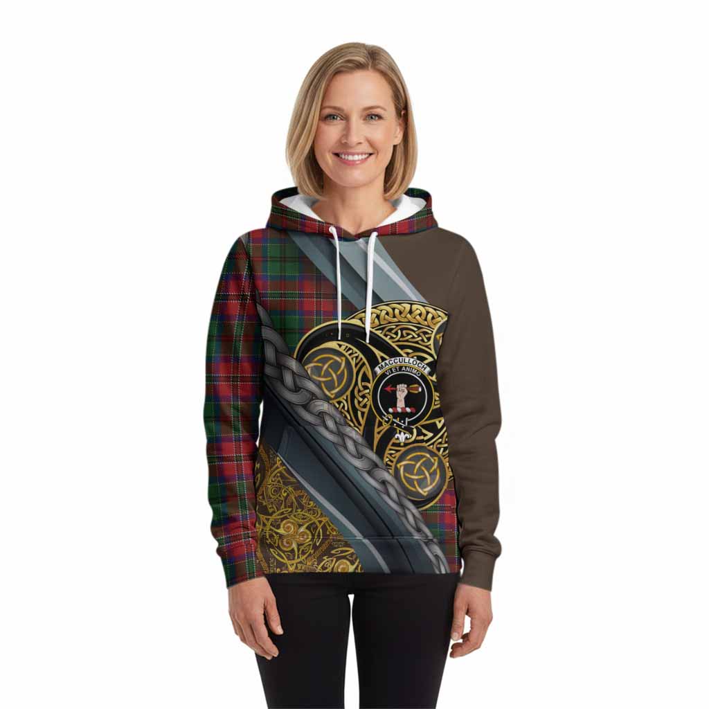 MacCulloch (McCulloch) Tartan Crest Hoodie Scottish Triskele Celtic