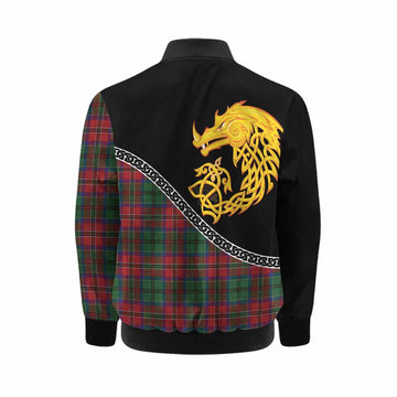 MacCulloch (McCulloch) Tartan Crest Kid Bomber Jacket Legendary Dragon Knot Half Style