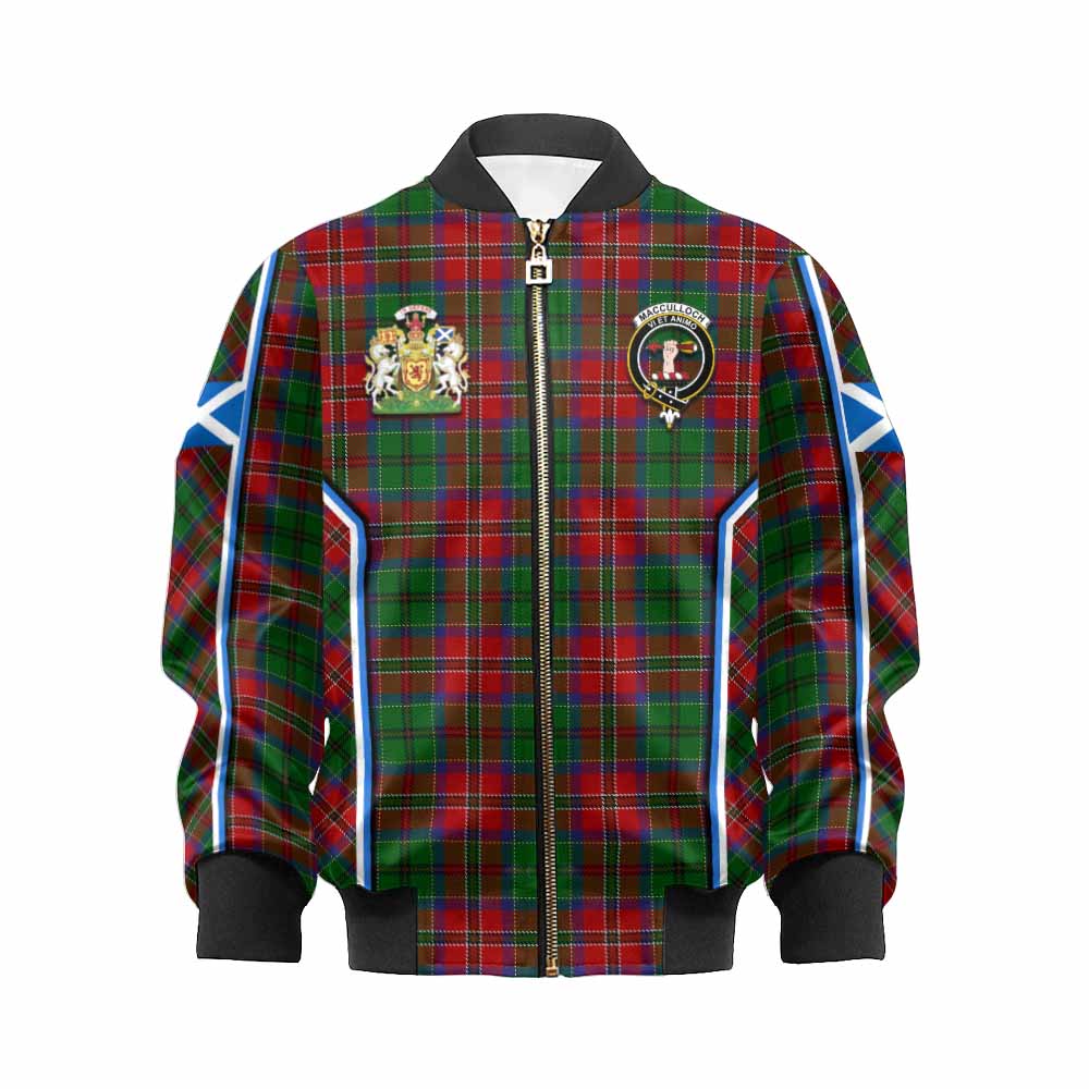 MacCulloch (McCulloch) Tartan Crest Kid Bomber Jacket Scotland Coat of Arm Flag Style - Tartan Vibes Clothing