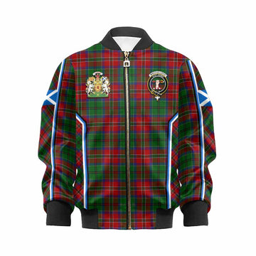 MacCulloch (McCulloch) Tartan Crest Kid Bomber Jacket Scotland Coat of Arm Flag Style