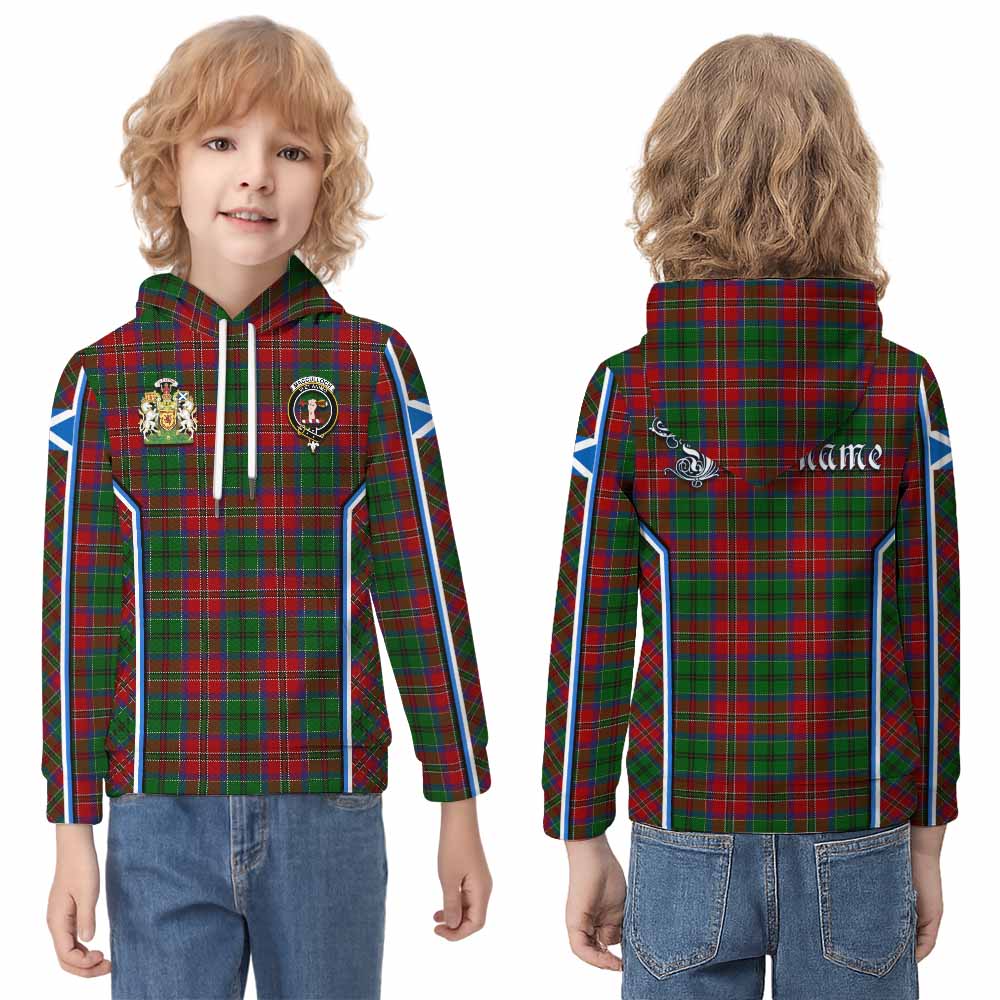 MacCulloch (McCulloch) Tartan Crest Kid Hoodie Scotland Coat of Arm Flag Style - Tartan Vibes Clothing