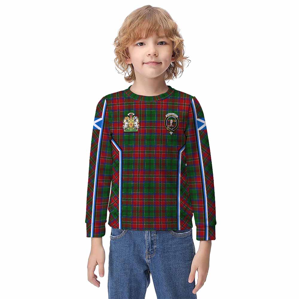 MacCulloch (McCulloch) Tartan Crest Kid Knitted Sweatshirt Scotland Coat of Arm Flag Style - Tartan Vibes Clothing